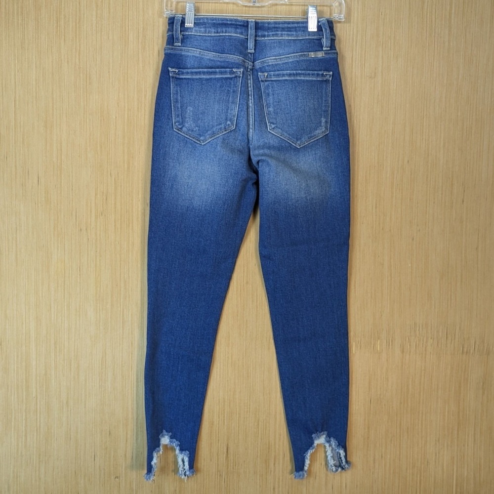 KanCan High Rise Skinny Jeans‎ Juniors 5/26 Button Fly Distressed Grunge - Picture 3 of 10